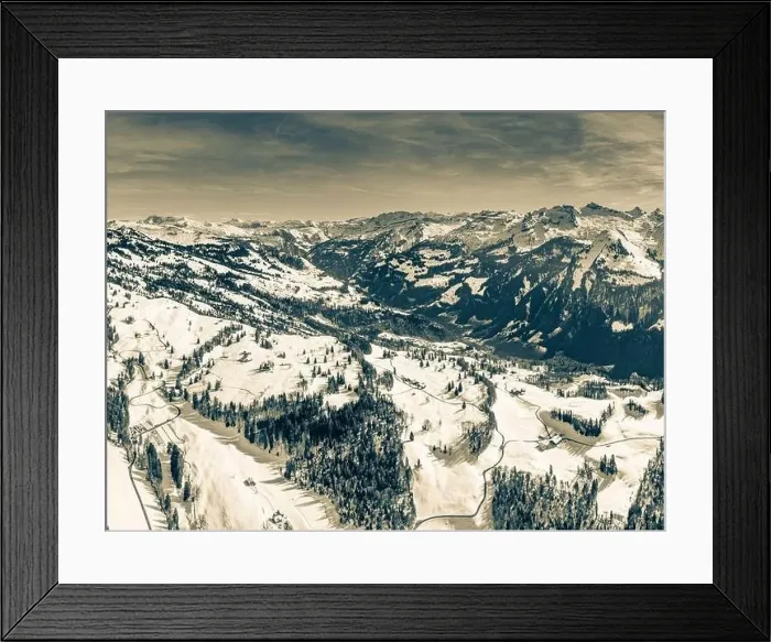 Framed Print : Alps in Switzerland. Winter skiing region. Graphics mountains. Retro style Framed Print : Alps in Switzerland. Winter skiing region. Graphics mountains. Retro style