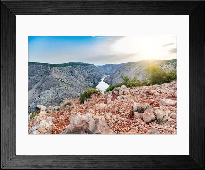 Framed Print : Zrmanja canyon at sunset, Croatia Framed Print : Zrmanja canyon at sunset, Croatia