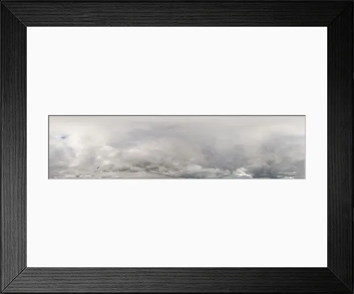 Framed Print : Overcast sky panorama on rainy day with Nimbostratus clouds in seamless spherical equirectangular format Framed Print : Overcast sky panorama on rainy day with Nimbostratus clouds in seamless spherical equirectangular format