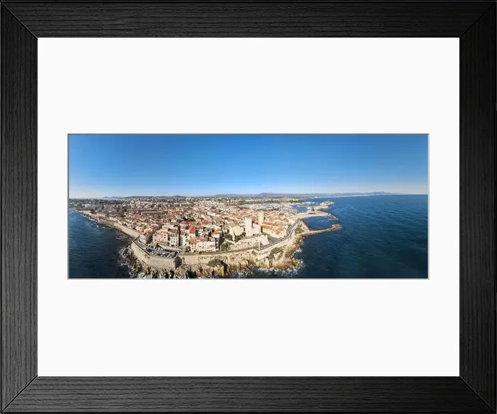 Framed Print : Drone view at the town of Antibes on France Framed Print : Drone view at the town of Antibes on France