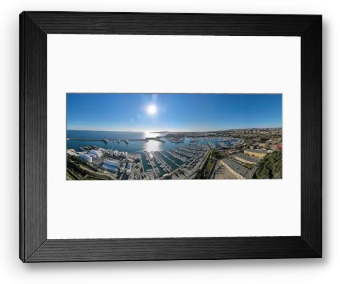 Framed Print : Drone view at the town of Antibes on France Framed Print : Drone view at the town of Antibes on France