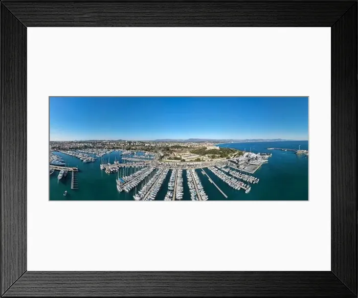 Framed Print : Drone view at the port of Antibes on France Framed Print : Drone view at the port of Antibes on France