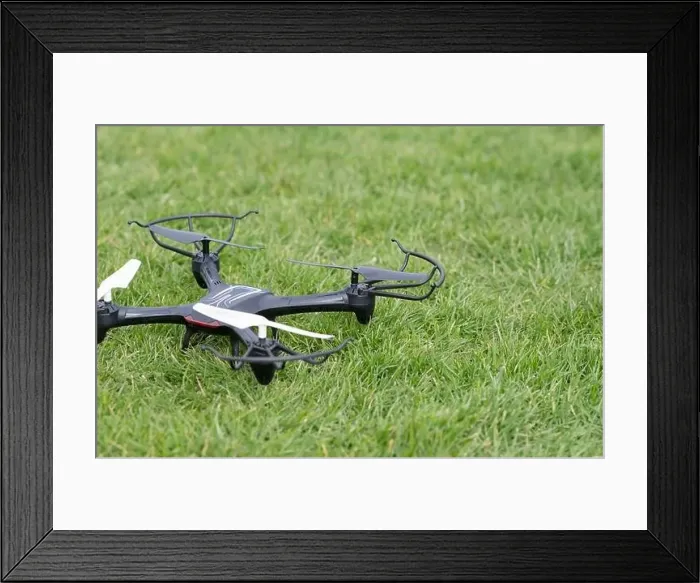 Framed Print : photo of drone quad copter Framed Print : photo of drone quad copter