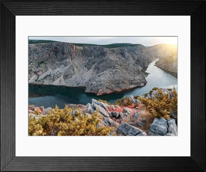 Framed Print : Zrmanja canyon at sunset, Croatia Framed Print : Zrmanja canyon at sunset, Croatia