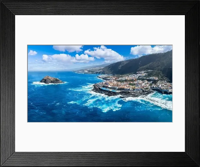 Framed Print : Aerial view of Garachico town in Tenerife, Canary Islands, Spain Framed Print : Aerial view of Garachico town in Tenerife, Canary Islands, Spain