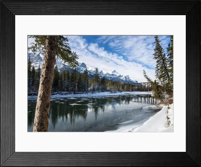 Framed Print : Canadian Rockies beautiful scenery in winter Framed Print : Canadian Rockies beautiful scenery in winter