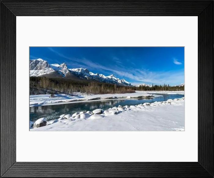 Framed Print : Canadian Rockies beautiful scenery in winter Framed Print : Canadian Rockies beautiful scenery in winter