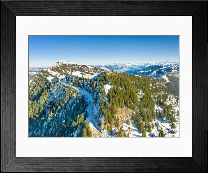 Framed Print : Panorama of the mountain of Rigi in Switzerland. Aerial view. Drone shooting Framed Print : Panorama of the mountain of Rigi in Switzerland. Aerial view. Drone shooting