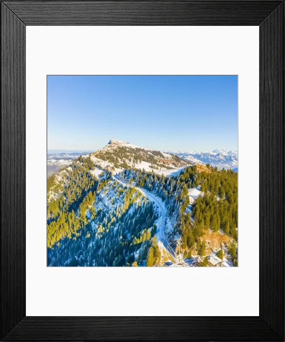 Framed Print : Top Switzerland tourist. Riga mountains. Aerial view Framed Print : Top Switzerland tourist. Riga mountains. Aerial view