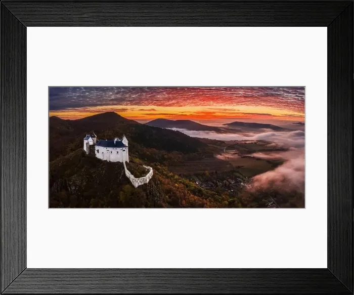 Framed Print : Fuzer, Hungary - Aerial panoramic view of the beautiful Castle of Fuzer (Fuzeri var) Framed Print : Fuzer, Hungary - Aerial panoramic view of the beautiful Castle of Fuzer (Fuzeri var)