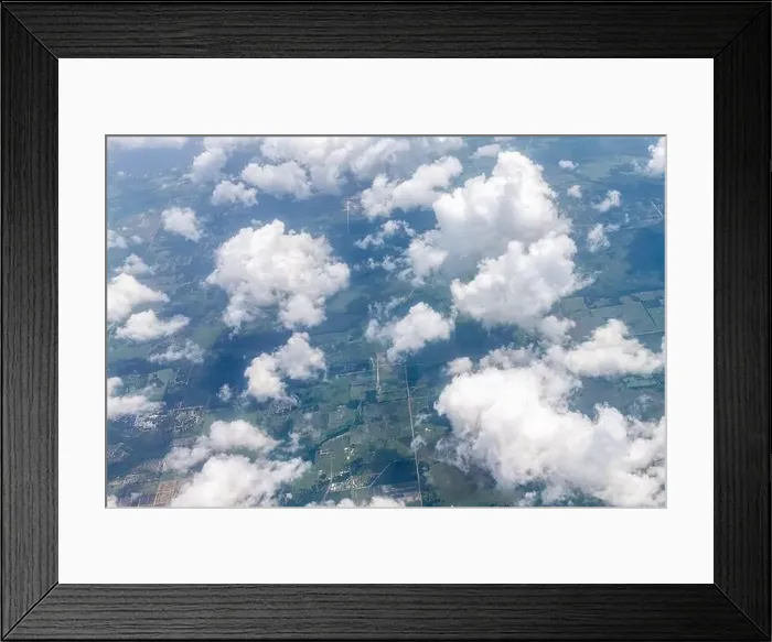 Framed Print : High angle aerial view of southwest Florida near Ft Myers landscape cloudscape natural clouds pattern formation Framed Print : High angle aerial view of southwest Florida near Ft Myers landscape cloudscape natural clouds pattern formation