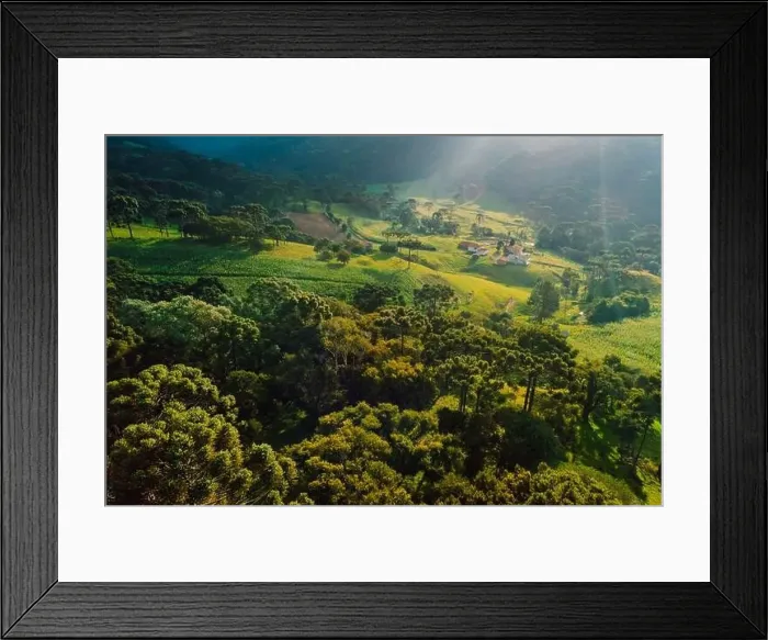 Framed Print : Aerial view of a rural area with mountains and corn field in the municipality of Urubici, Santa Catarina, Brazil Framed Print : Aerial view of a rural area with mountains and corn field in the municipality of Urubici, Santa Catarina, Brazil