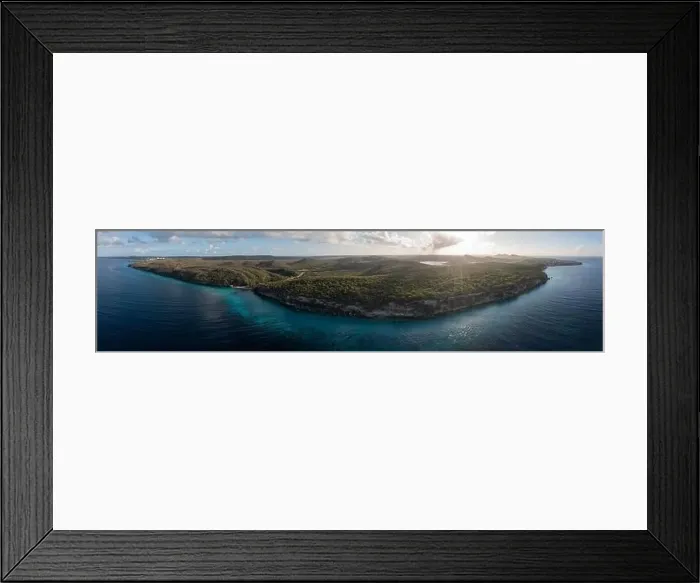Framed Print : Aerial view of coast scenery with the ocean, cliff, and beach around Vaersenbaai area, Curacao, Caribbean Framed Print : Aerial view of coast scenery with the ocean, cliff, and beach around Vaersenbaai area, Curacao, Caribbean