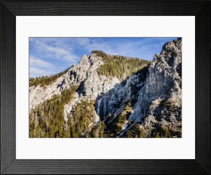 Framed Print : Drone flight over the Oetschergraeben canyon in Lower Austria in winter Framed Print : Drone flight over the Oetschergraeben canyon in Lower Austria in winter