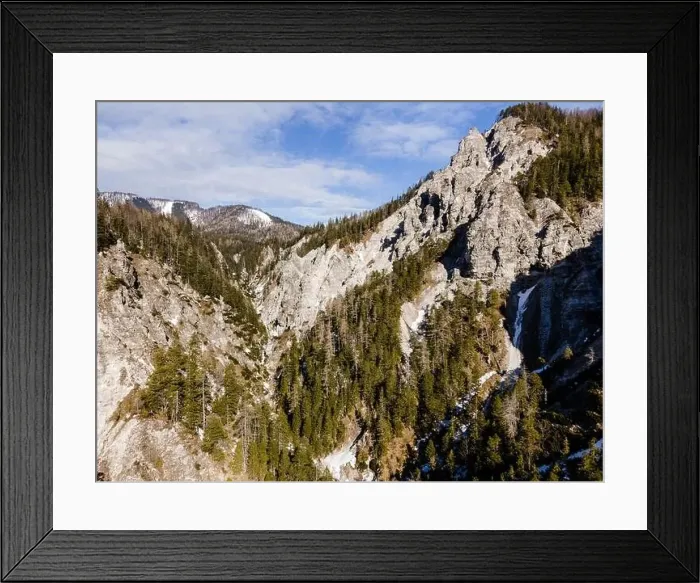 Framed Print : Drone flight over the Oetschergraeben canyon in Lower Austria in winter Framed Print : Drone flight over the Oetschergraeben canyon in Lower Austria in winter