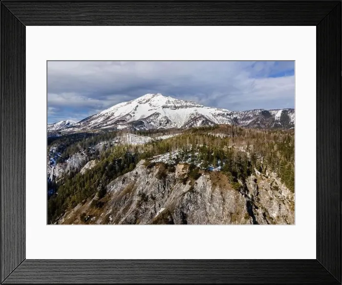 Framed Print : Drone flight over the Oetschergraeben canyon in Lower Austria in winter Framed Print : Drone flight over the Oetschergraeben canyon in Lower Austria in winter