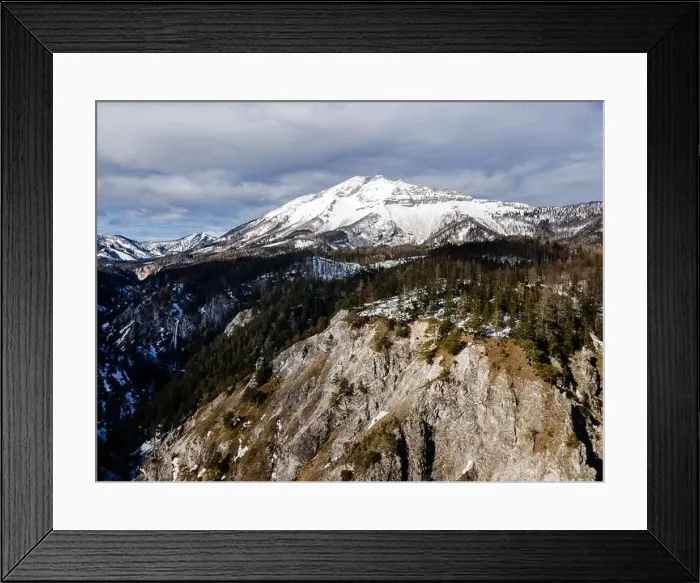 Framed Print : Drone flight over the Oetschergraeben canyon in Lower Austria in winter Framed Print : Drone flight over the Oetschergraeben canyon in Lower Austria in winter