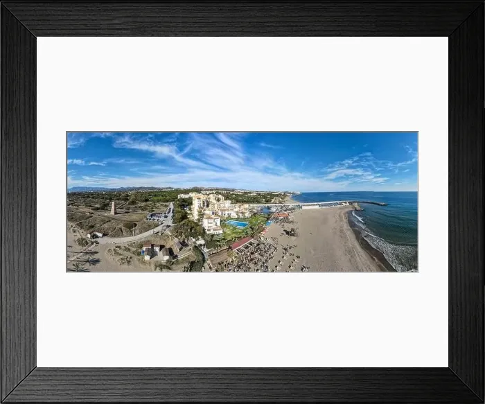 Framed Print : Drone view at the village of Cabopino on Andalusia in Spain Framed Print : Drone view at the village of Cabopino on Andalusia in Spain