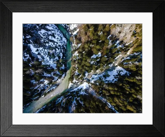 Framed Print : Drone flight over the Oetschergraeben canyon in Lower Austria in winter Framed Print : Drone flight over the Oetschergraeben canyon in Lower Austria in winter