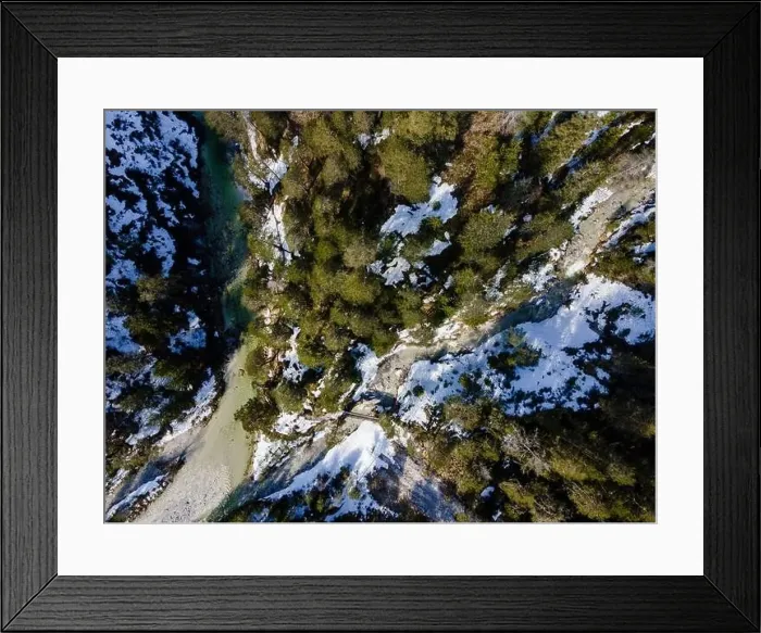 Framed Print : Drone flight over the Oetschergraeben canyon in Lower Austria in winter Framed Print : Drone flight over the Oetschergraeben canyon in Lower Austria in winter