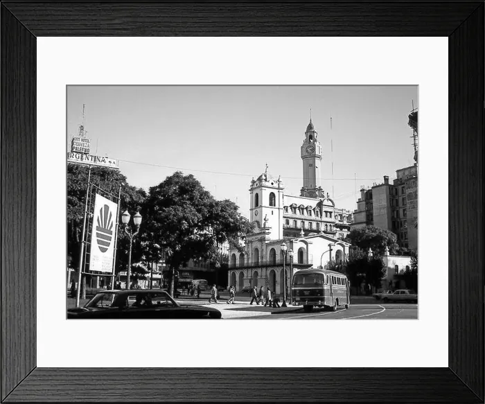 Framed Print : ARG 262B Buenos Aires Argentina 1973 Cabildo of Buenos Aires city centre traffic scene with a bus and people Framed Print : ARG 262B Buenos Aires Argentina 1973 Cabildo of Buenos Aires city centre traffic scene with a bus and people