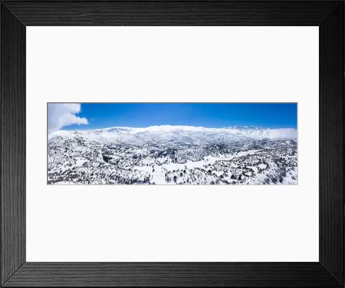 Framed Print : Snowcapped mountain landscape on the mountain of Psiloritis (Ida), Crete, Greece Framed Print : Snowcapped mountain landscape on the mountain of Psiloritis (Ida), Crete, Greece