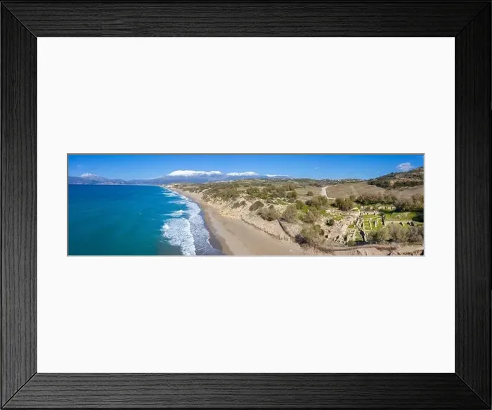 Framed Print : Famous sandy nudist beach of Komos near Matala, Crete, Greece Framed Print : Famous sandy nudist beach of Komos near Matala, Crete, Greece