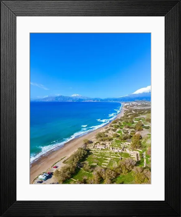 Framed Print : Famous sandy nudist beach of Komos near Matala, Crete, Greece Framed Print : Famous sandy nudist beach of Komos near Matala, Crete, Greece