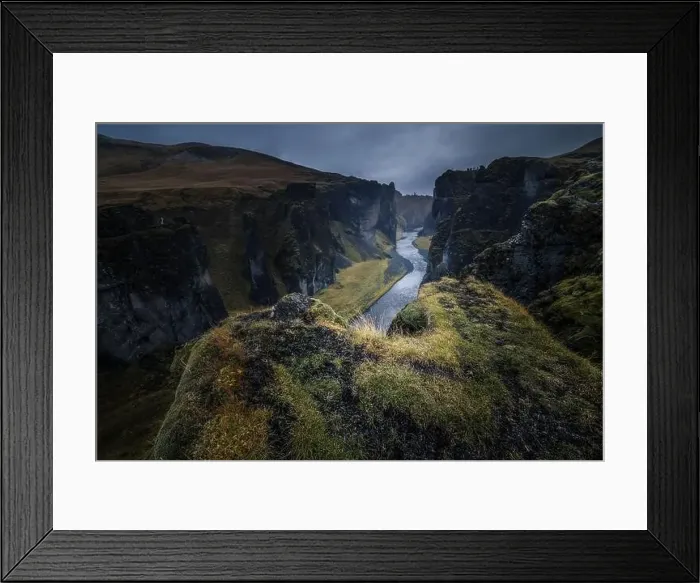 Framed Print : View of the Fjadrargljufur canyon in Iceland Framed Print : View of the Fjadrargljufur canyon in Iceland