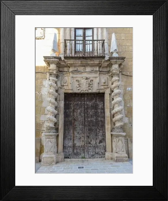 Framed Print : Old entrance door at Osuna on Andalusia in Spain Framed Print : Old entrance door at Osuna on Andalusia in Spain
