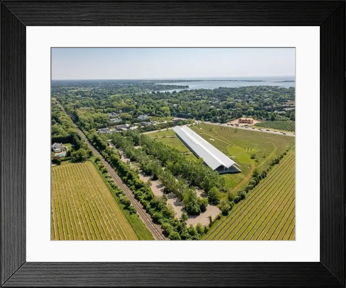 Framed Print : Aerial view of the Parrish Museum and surrounding area Framed Print : Aerial view of the Parrish Museum and surrounding area