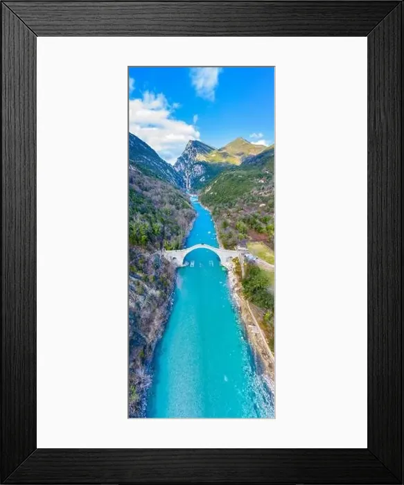 Framed Print : The great arched stone bridge of Plaka on Arachthos river, Tzoumerka, Greece Framed Print : The great arched stone bridge of Plaka on Arachthos river, Tzoumerka, Greece