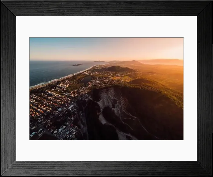 Framed Print : Campeche town with ocean and sunset lights in Florianopolis Framed Print : Campeche town with ocean and sunset lights in Florianopolis