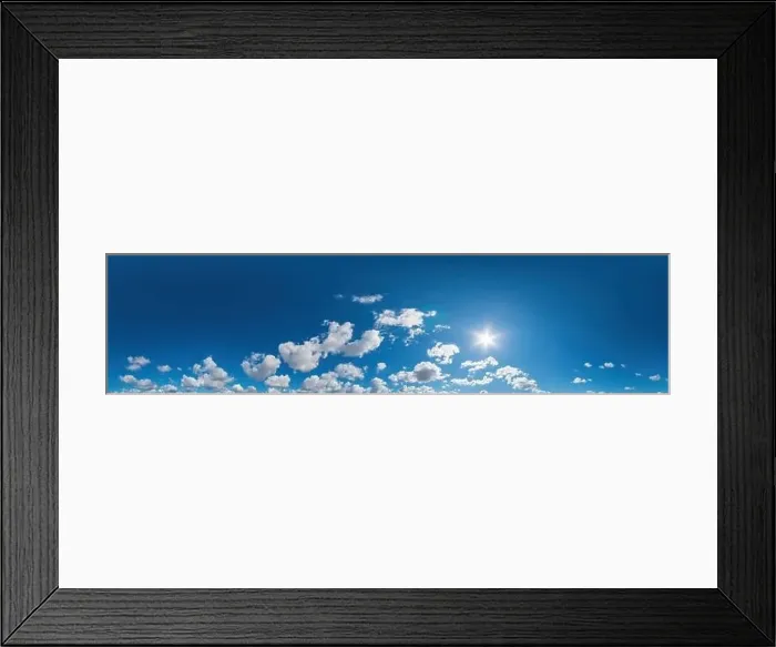 Framed Print : Blue sky panorama with Cirrus clouds Framed Print : Blue sky panorama with Cirrus clouds