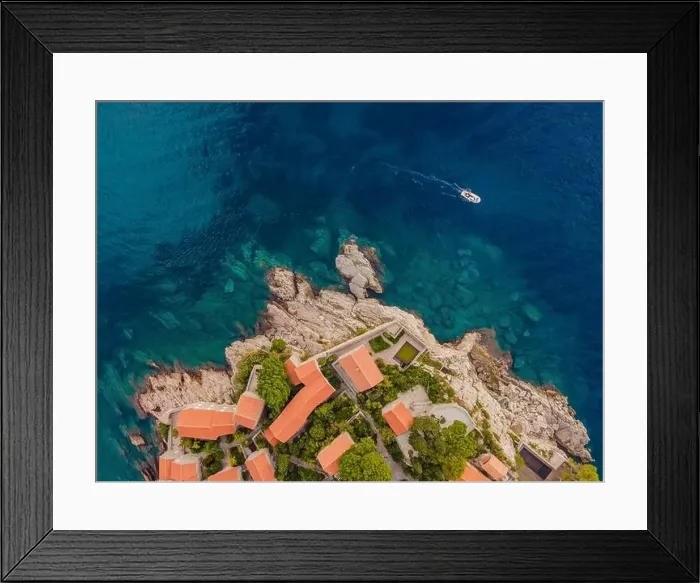 Framed Print : Aerophotography. View from flying drone Framed Print : Aerophotography. View from flying drone