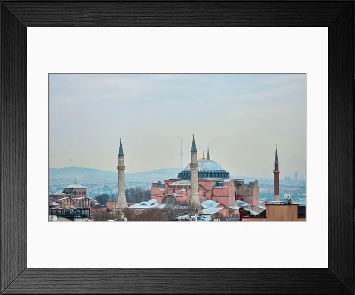 Framed Print : drone view of the grand mosque in istanbul Framed Print : drone view of the grand mosque in istanbul