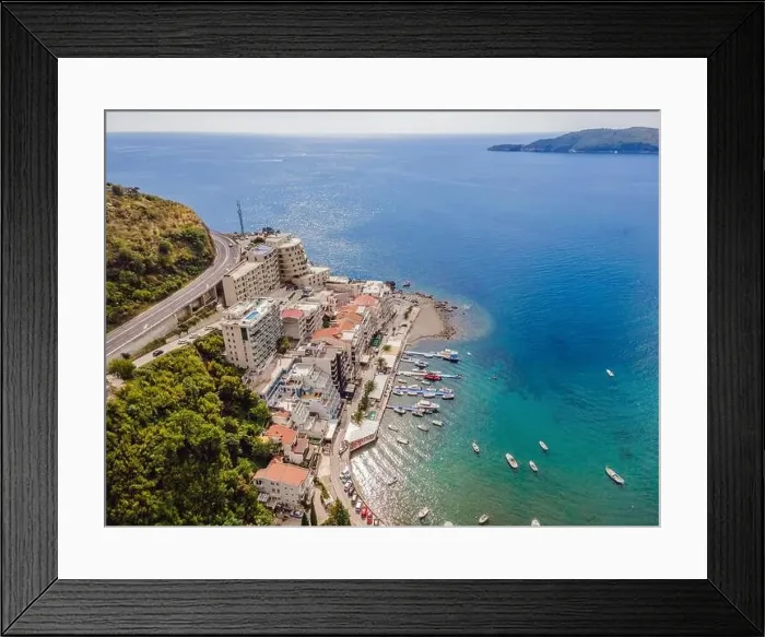 Framed Print : Aerophotography. View from flying drone Framed Print : Aerophotography. View from flying drone