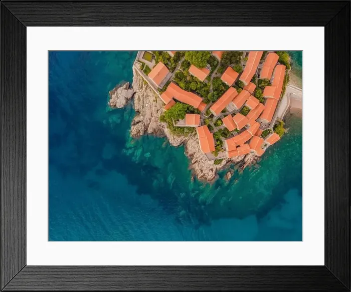 Framed Print : Aerophotography. View from flying drone Framed Print : Aerophotography. View from flying drone