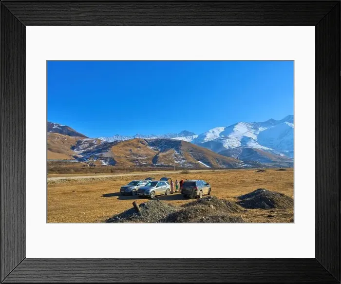 Framed Print : cars drive on mountain roads Framed Print : cars drive on mountain roads