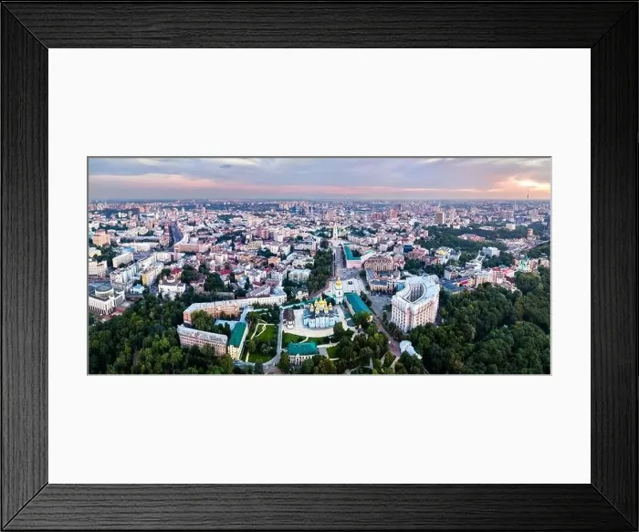 Framed Print : Aerial panorama of Old Kiev, Ukraine Framed Print : Aerial panorama of Old Kiev, Ukraine