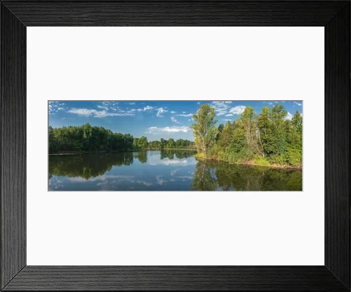 Framed Print : Calm summer lake in forest Framed Print : Calm summer lake in forest