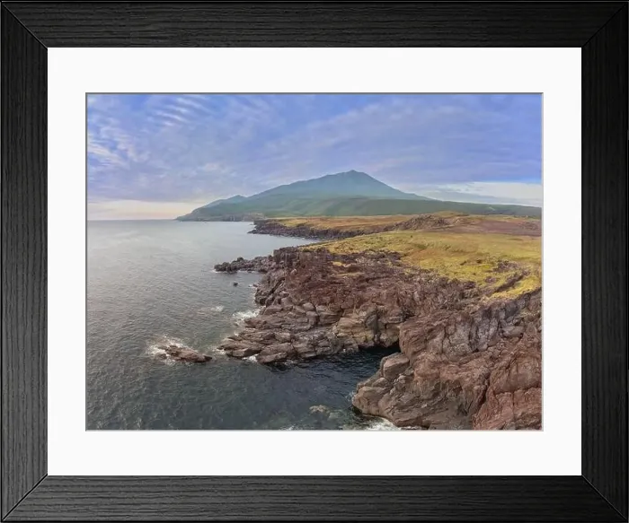 Framed Print : Aerial view The Yankito lava plateau on the Pacific coast of Kuril Islands, Russia Framed Print : Aerial view The Yankito lava plateau on the Pacific coast of Kuril Islands, Russia