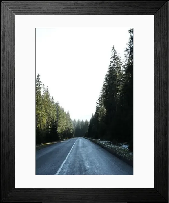Framed Print : Road in Ukrainian Carpathian mountains in sunny day Framed Print : Road in Ukrainian Carpathian mountains in sunny day