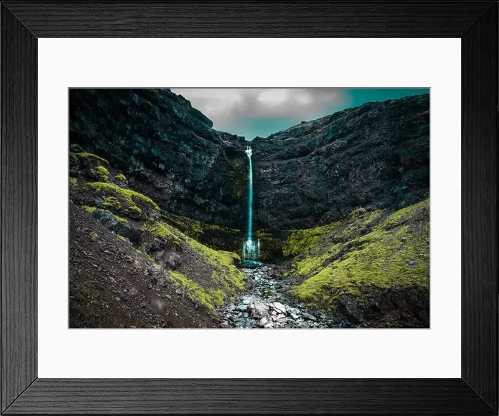 Framed Print : Flogufoss waterfall in Iceland Framed Print : Flogufoss waterfall in Iceland