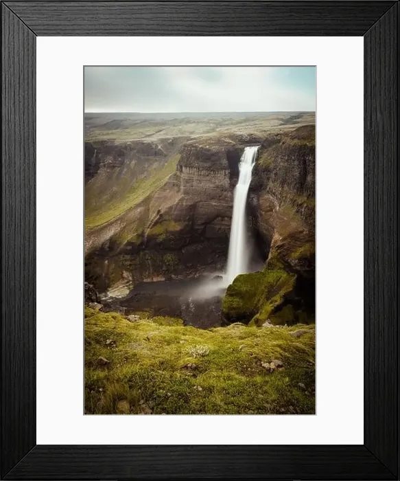 Framed Print : Haifoss waterfall in Iceland