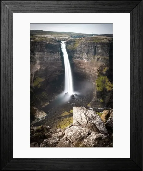 Framed Print : Haifoss waterfall in Iceland Framed Print : Haifoss waterfall in Iceland