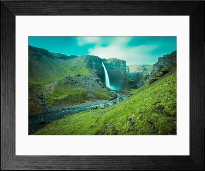 Framed Print : Haifoss waterfall in Iceland Framed Print : Haifoss waterfall in Iceland