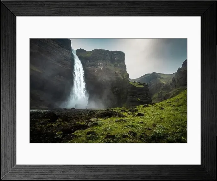 Framed Print : Haifoss waterfall in Iceland Framed Print : Haifoss waterfall in Iceland