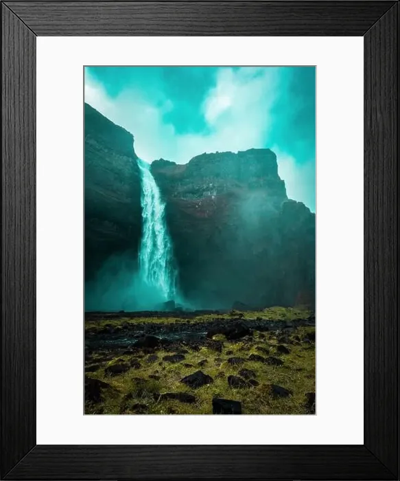 Framed Print : Haifoss waterfall in Iceland Framed Print : Haifoss waterfall in Iceland