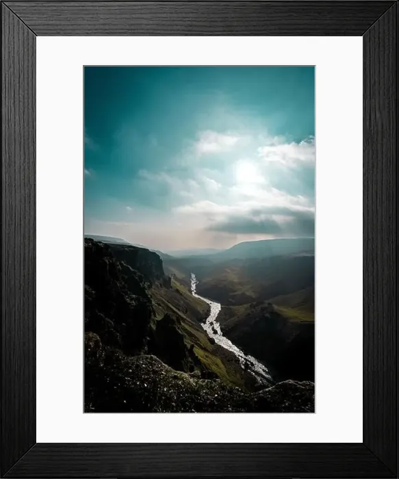 Framed Print : Haifoss waterfall in Iceland Framed Print : Haifoss waterfall in Iceland